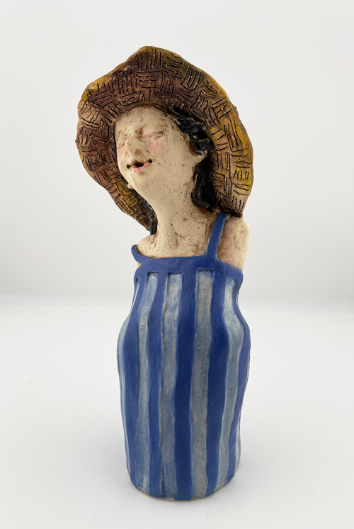 Straw Hat in Stripes